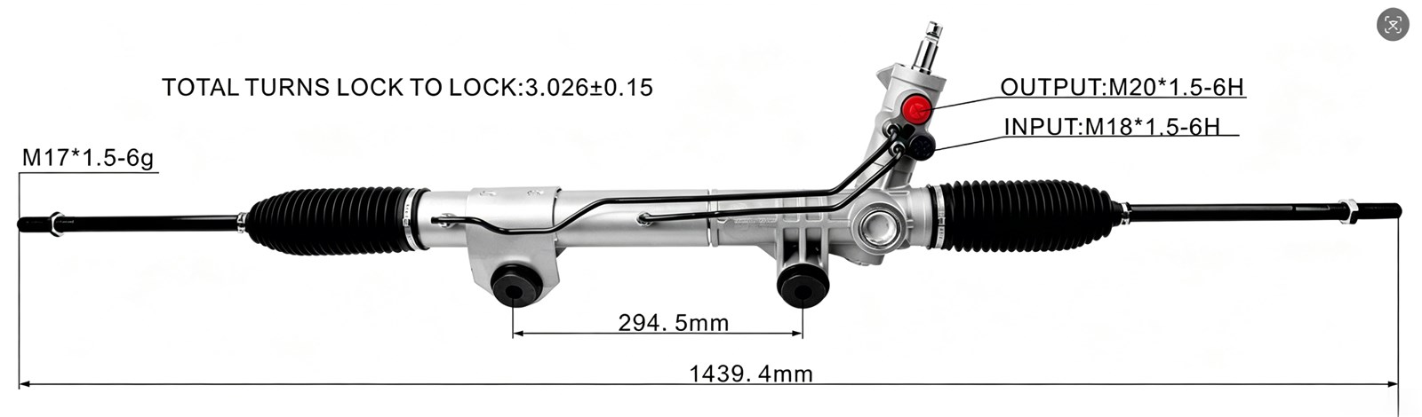 DS132226-A 5154492AA 55366-383AD 55366-383AE DODGE Steering Rack(LHD)