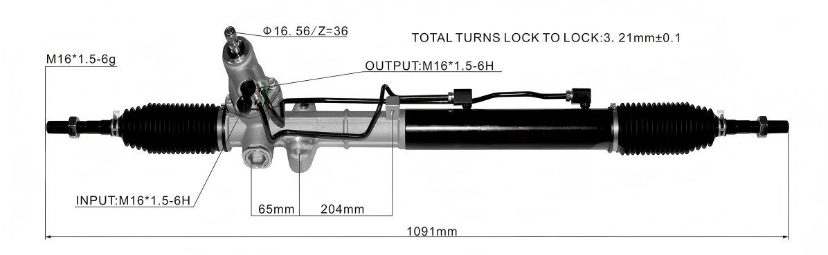 57700-3L200 57700-3L400 57700-3L030 YX8677 HYUNDAI  Steering Rack(LHD)