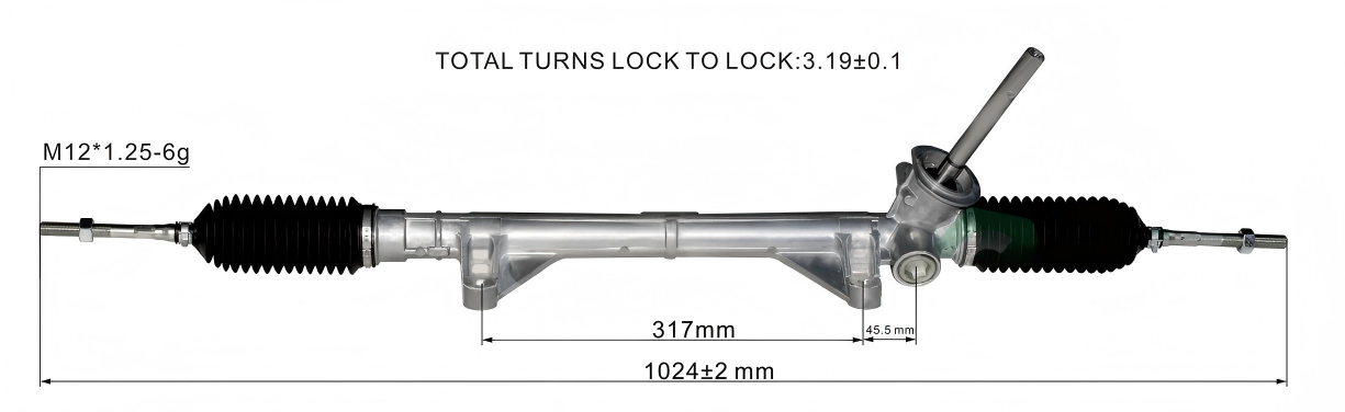 48001-AX002 YX9091 NISSAN  Steering Rack(RHD)