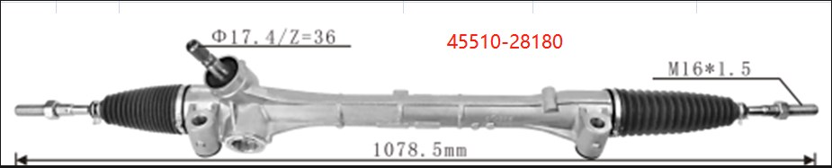 DS130128 45500-28100 45510-28080 45510-58220 45510-58030   Steering Rack(LHD)