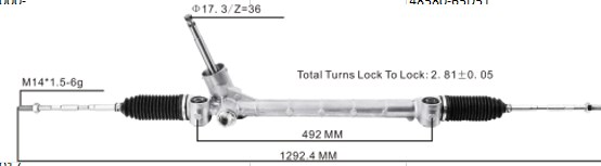 DS130454 48580-54P51 Steering Rack(LHD)
