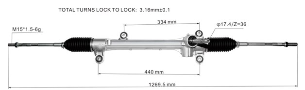 DS130434 45510-28220   Steering Rack(RHD)