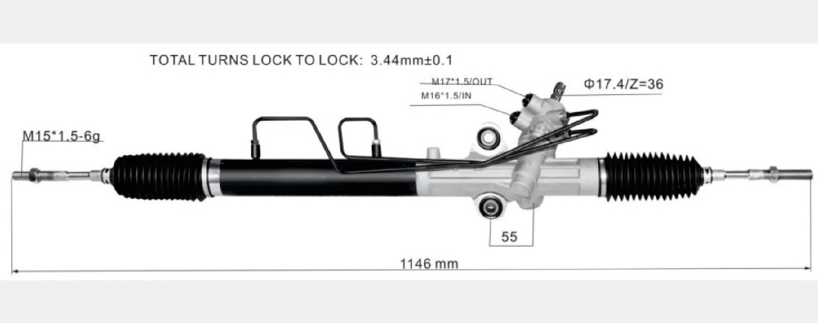 DS131593-A 44200-26510 44200-26511   Steering Rack(RHD)