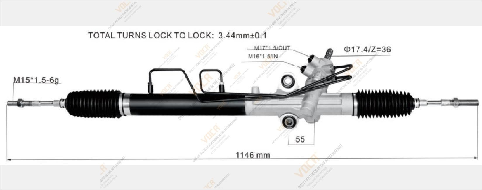 DS131593-A 44200-26510 44200-26511   Steering Rack(RHD)