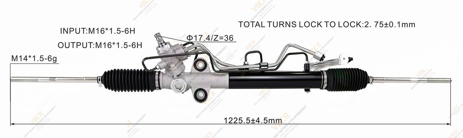 DS132037-A BL8D-32-110A BJ3D-32-110A YX8786   Steering Rack(LHD)