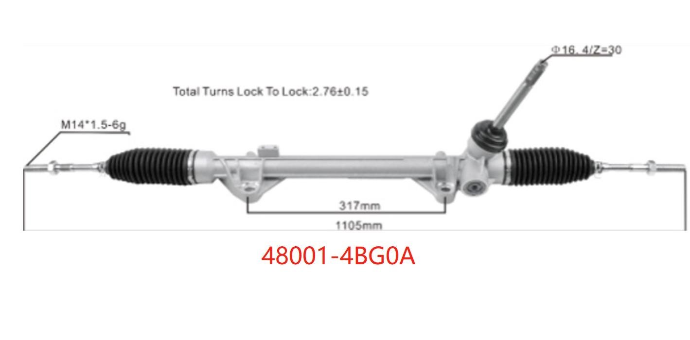 DS130136 480014BG0C 48001-4BGOA   Steering Rack(RHD)