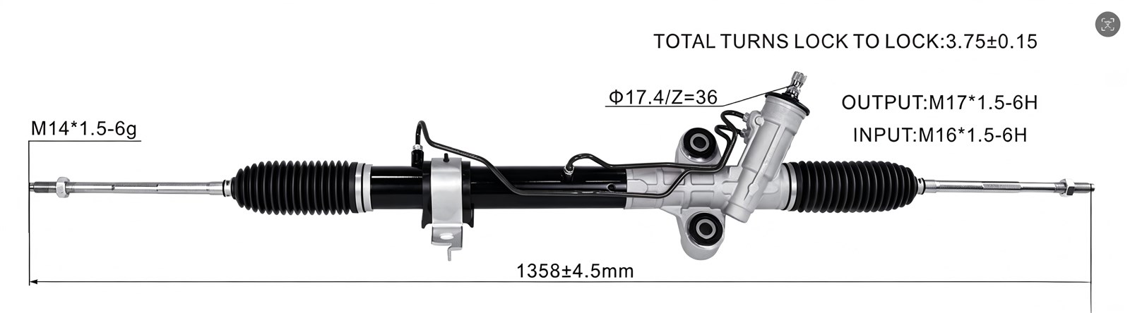 DS132255-A YX8655 ISUZU  Steering Rack(RHD)