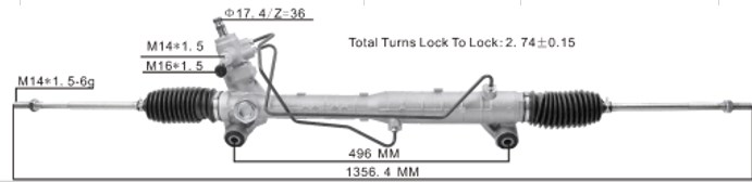 DS130266 48580-65J51   Steering Rack(RHD)