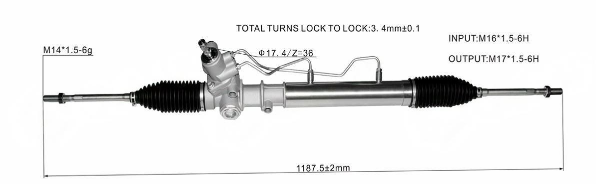 DS132215-A YX8672 44250-28010 44250-28210 DS130062-Z5 DS130062-Z3 44250-28021 Steering Rack(R