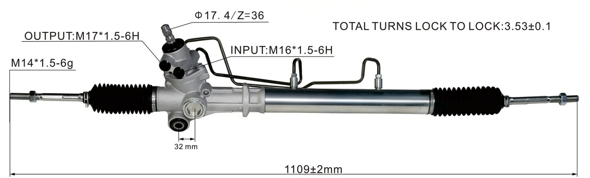 DS132067-A 44250-28330   Steering Rack(RHD)