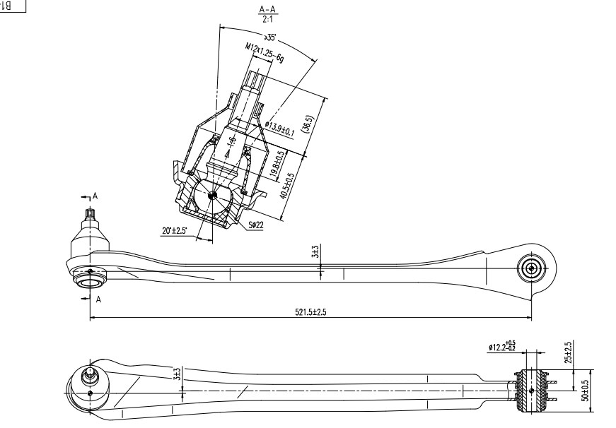10-704 YLAZ3069AA Control Arm(LHU)